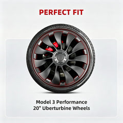 All-in-one Rim Protector for Tesla Model 3 Performance 20-inch Uberturbine Wheel