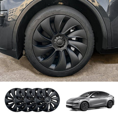 19'' Crossflow Hubcaps Wheel Covers – Spiral Spoke Style for Tesla Model Y Juniper 2025+ (Set of 4)