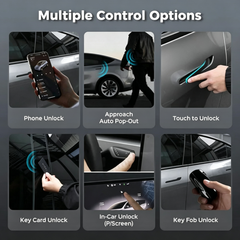 Electric Door Handle for Tesla Model 3/Y - Automatic Pop Up, RGB Light Strip (4 Pcs)