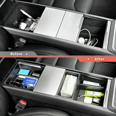 Center Console Organizer and Armrest Box for Tesla Model Y Juniper 2025+