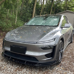 3-Piece Front Lip Spoiler & Fog Light Trim & Split-Type Side Skirts for Tesla Model Y Juniper 2025+