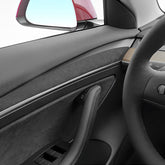 Alcantara Interior Front Door Trim Panel Caps (2 PCS) for Tesla Model 3 (2021-2023) and Model Y 2023-2024 - T-Launch