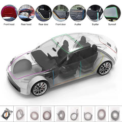 Wind Noise Reduction Kit Quiet Seal Kit For Tesla Model 3/Y Accessories (2017+) - T-Launch