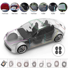 Wind Noise Reduction Kit Quiet Seal Kit For Tesla Model 3/Y Accessories (2017+) - T-Launch