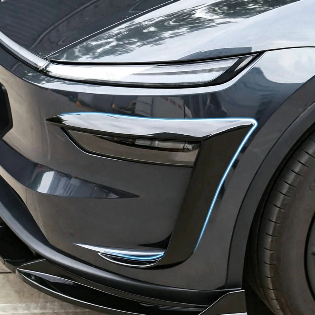 3-Piece Front Lip Spoiler & Fog Light Trim & Split-Type Side Skirts for Tesla Model Y Juniper 2025+