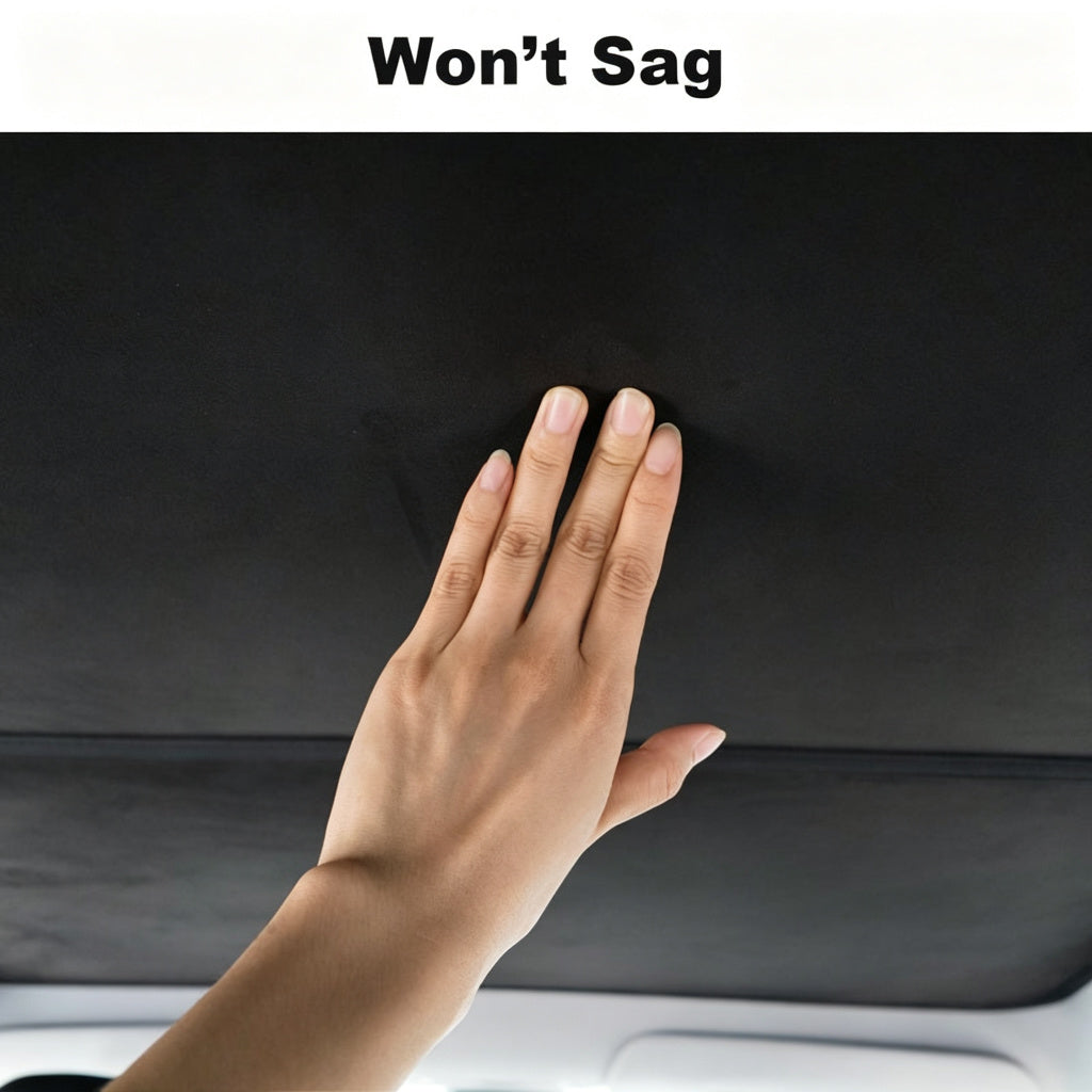 Alcantara Split Nano Ice Crystal Glass Roof Sunshade for Tesla Model Y Juniper 2025+