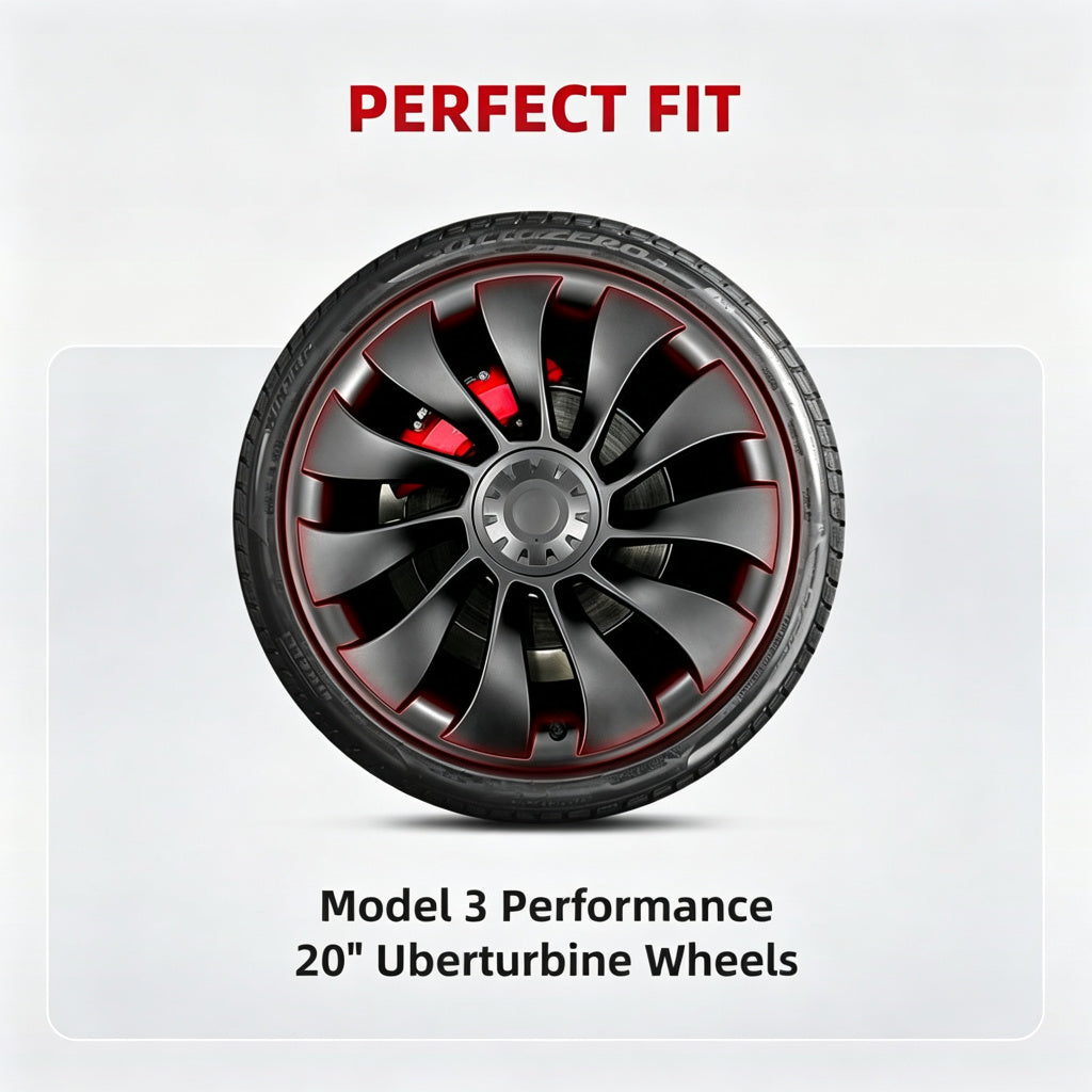 All-in-one Rim Protector for Tesla Model 3 Performance 20-inch Uberturbine Wheel