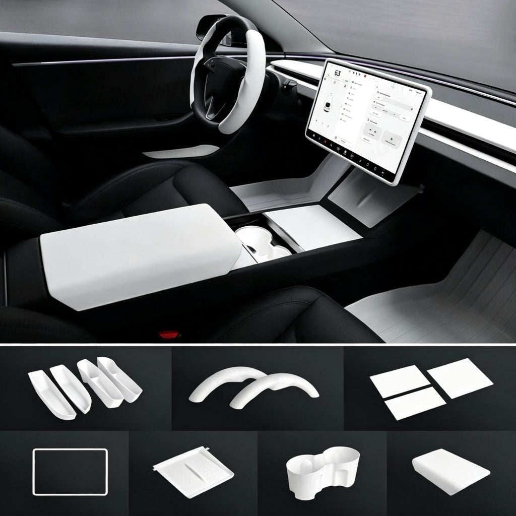 White Interior Upgrade Kit for Tesla Model 3 Highland 2024+