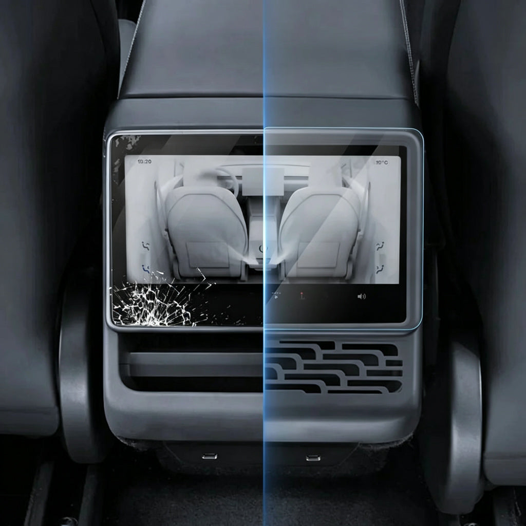 All-in-One Central Screen Tempered Glass & Frame Cover for Tesla Model Y Juniper 2025+