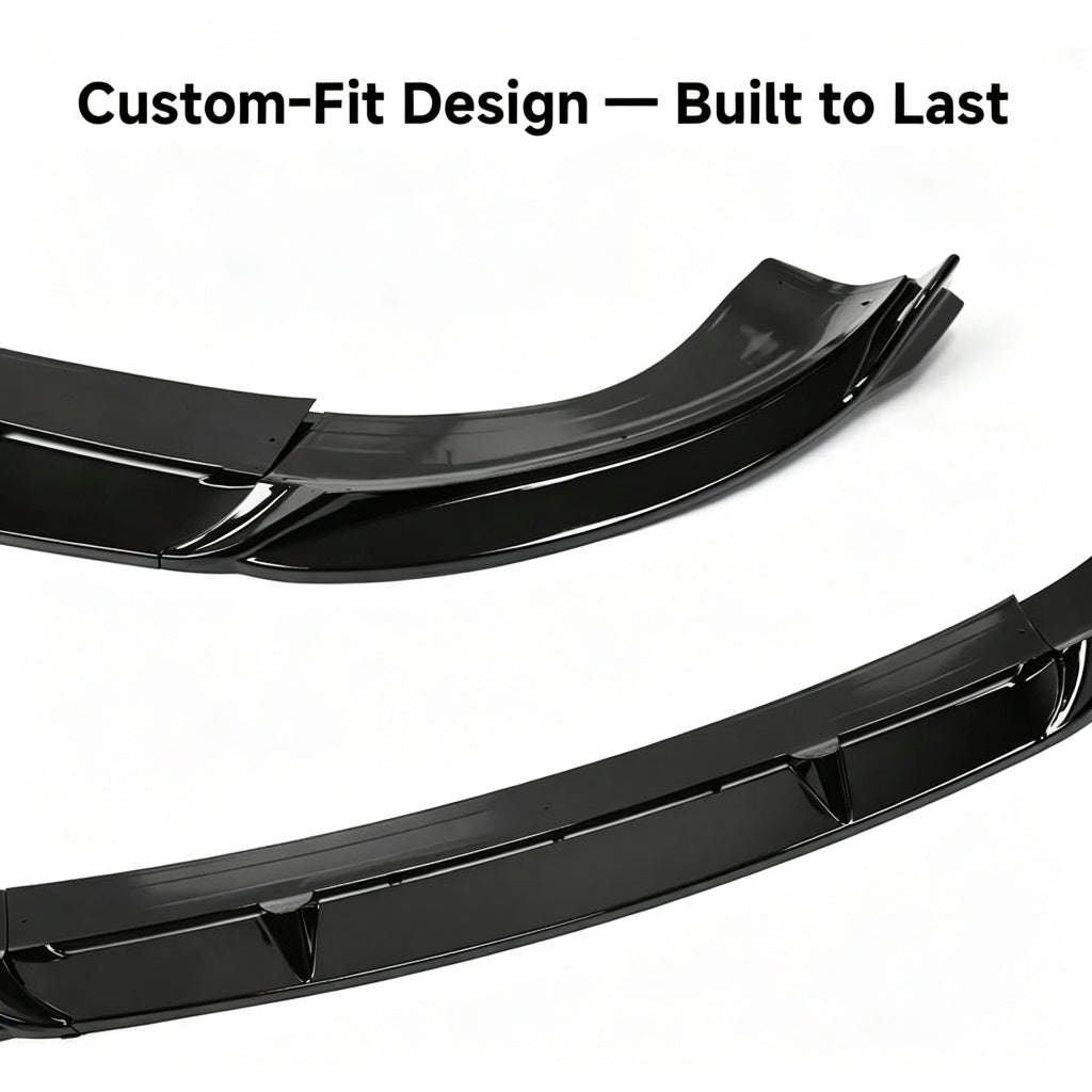 3-Piece Front Lip Spoiler & Fog Light Trim & Split-Type Side Skirts for Tesla Model Y Juniper 2025+