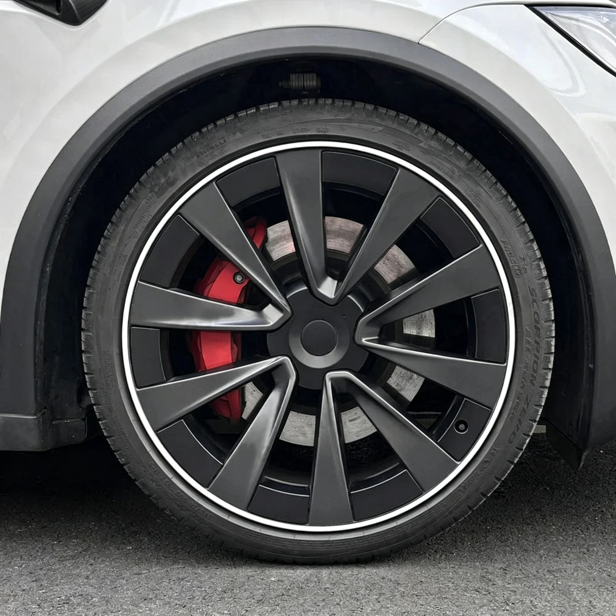 Aluminum Alloy Wheel Rim Protectors (Tesla Body Color Match) – for All Tesla Models