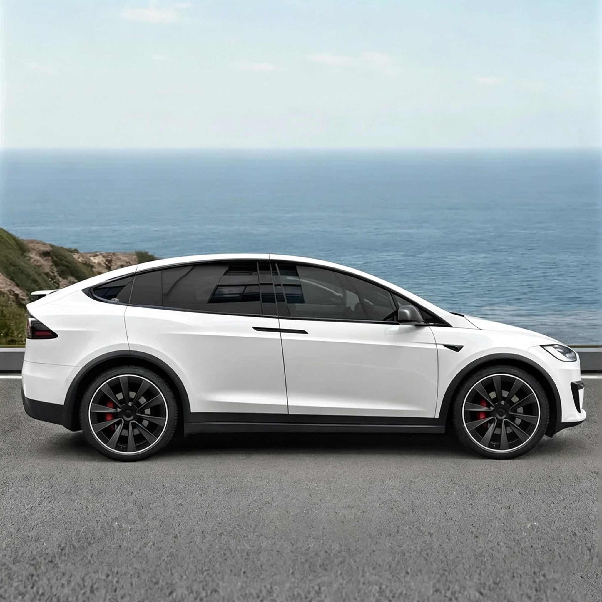 Aluminum Alloy Wheel Rim Protectors (Tesla Body Color Match) – for All Tesla Models