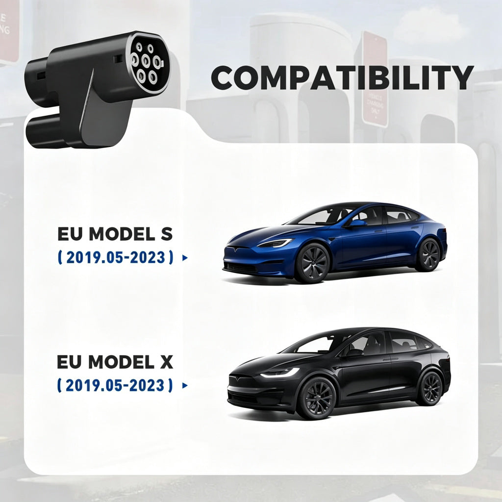 CCS2 to Type 2 Adapter for European Tesla Model S/X （Not compatible with non-Tesla vehicles）