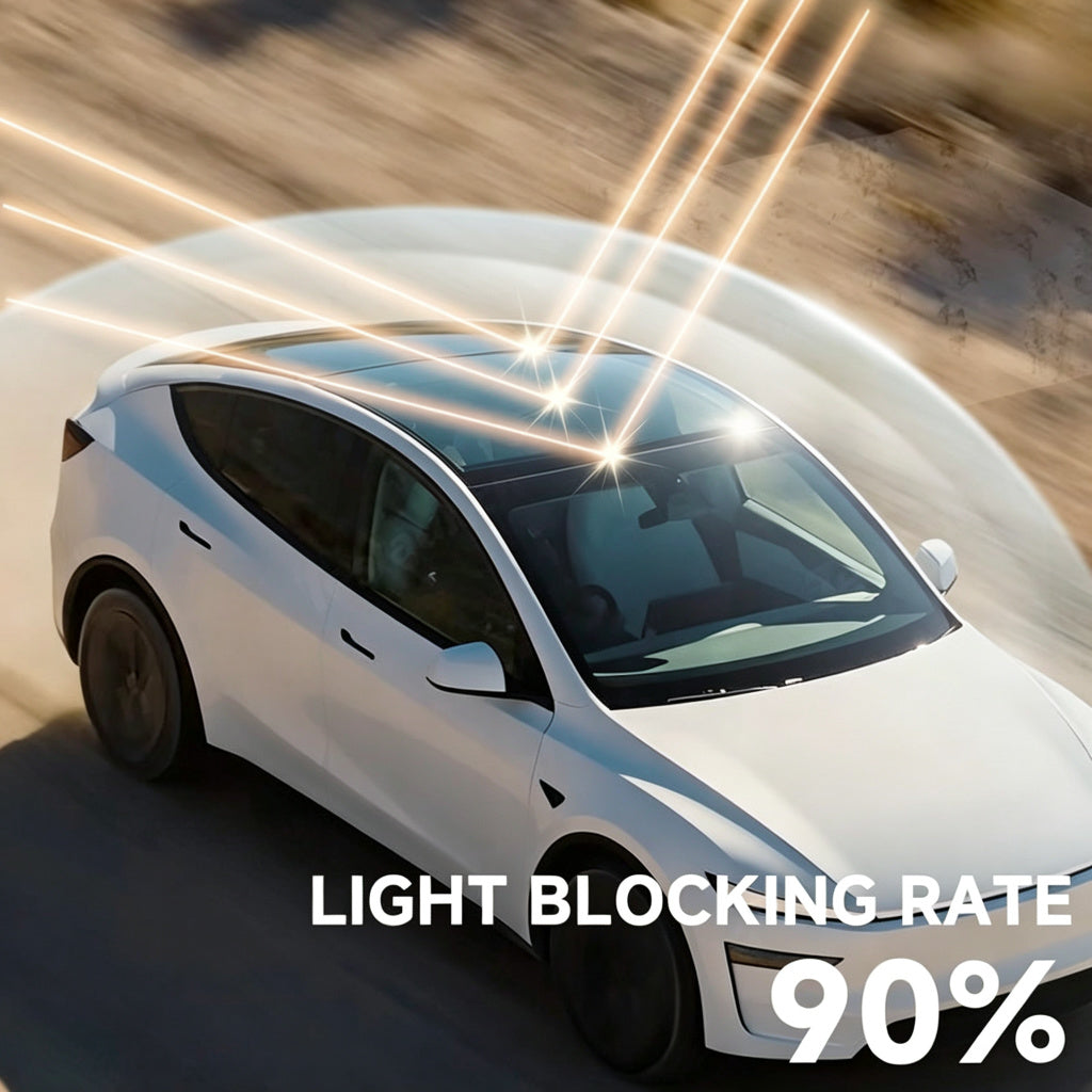 Split Nano Ice Crystal Glass Roof Sunshade for Tesla Model Y Juniper 2025+