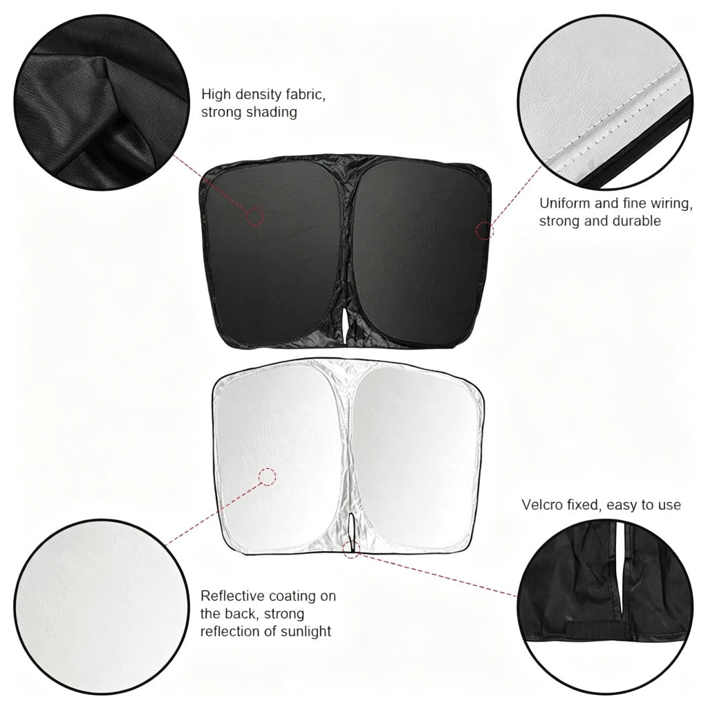 2017+ Model 3 Sun Visor for Tesla- Privacy and Thermal Insulated Sunshades Curtains