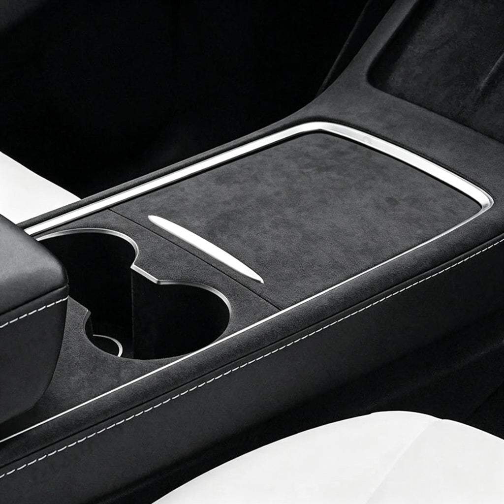 Alcantara Center Console Sticker Cover For Tesla Model 3/Y (2017-2023)