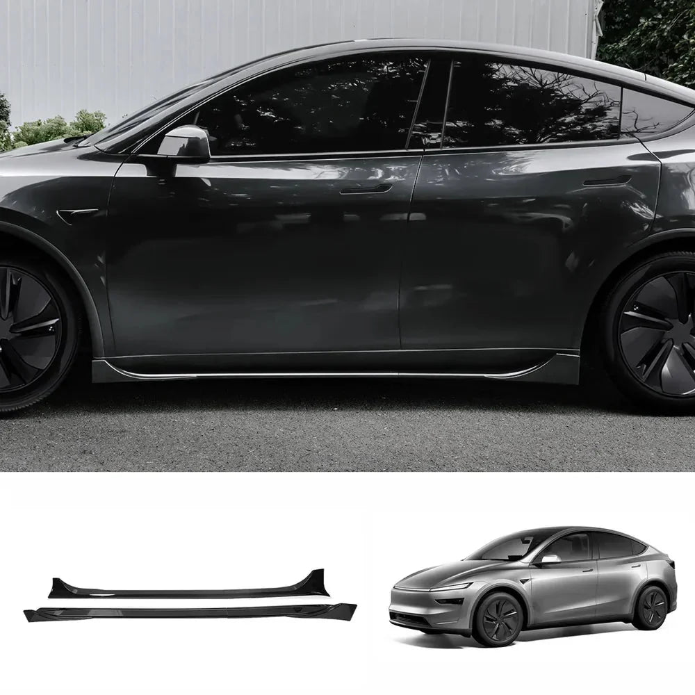 3-Piece Front Lip Spoiler & Fog Light Trim & Split-Type Side Skirts for Tesla Model Y Juniper 2025+ - T-Launch