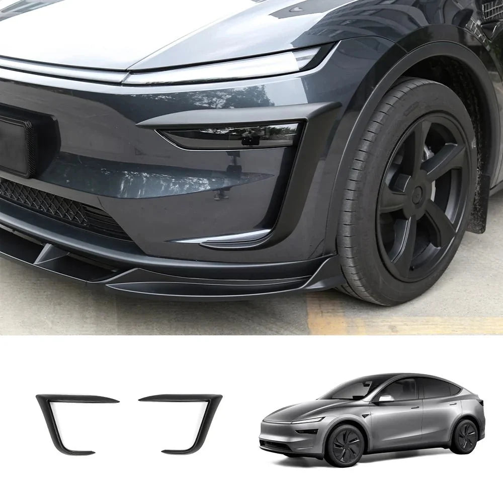 3-Piece Front Lip Spoiler & Fog Light Trim & Split-Type Side Skirts for Tesla Model Y Juniper 2025+ - T-Launch