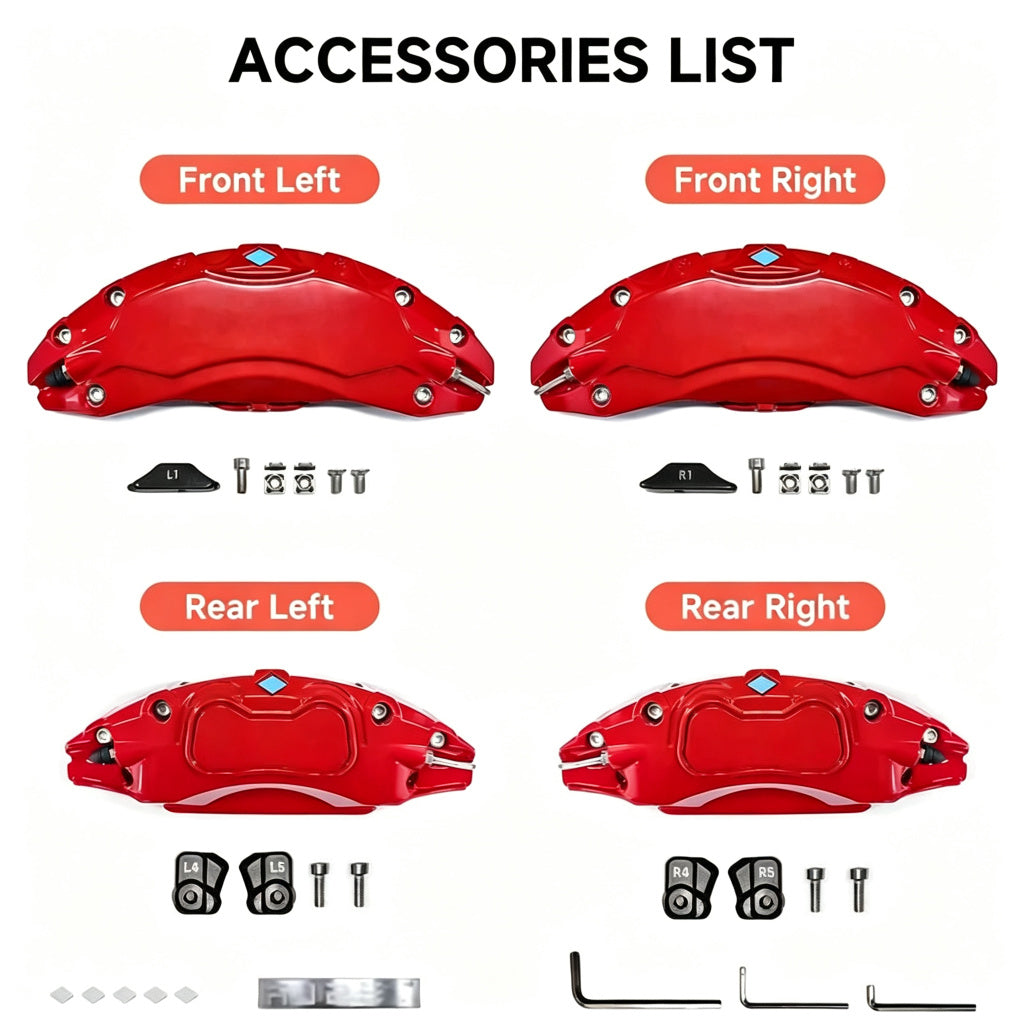 Model 3/Y Brake Caliper Covers (4Pcs) (2017-2023) for Tesla