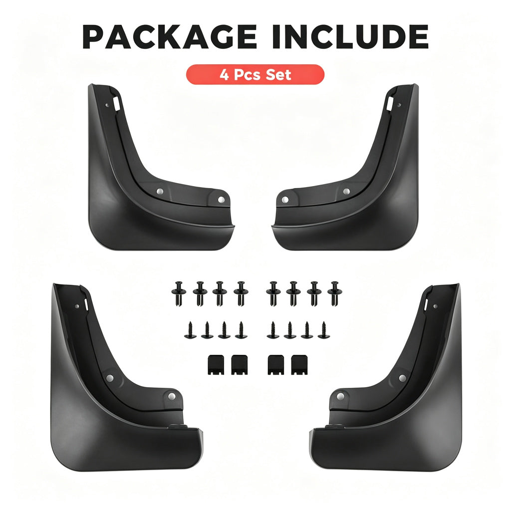 No-Drill Front & Rear Fender Mud Flaps for Tesla Model Y Juniper 2025+（4 PCS）