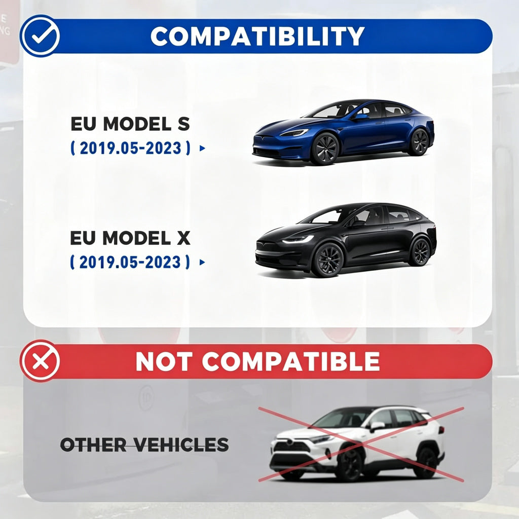 CCS2 to Type 2 Adapter for European Tesla Model S/X （Not compatible with non-Tesla vehicles）