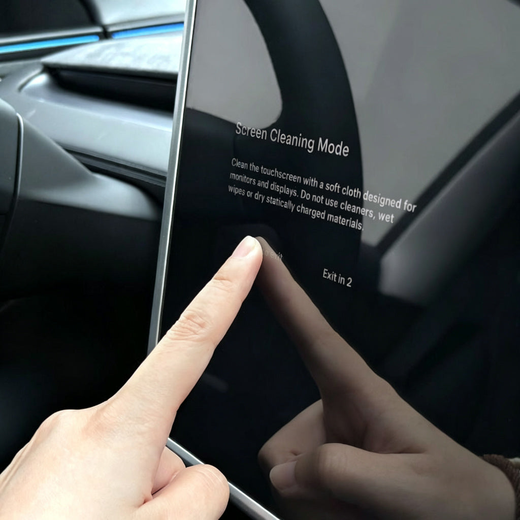 All-in-One Central Screen Tempered Glass & Frame Cover for Tesla Model Y Juniper 2025+