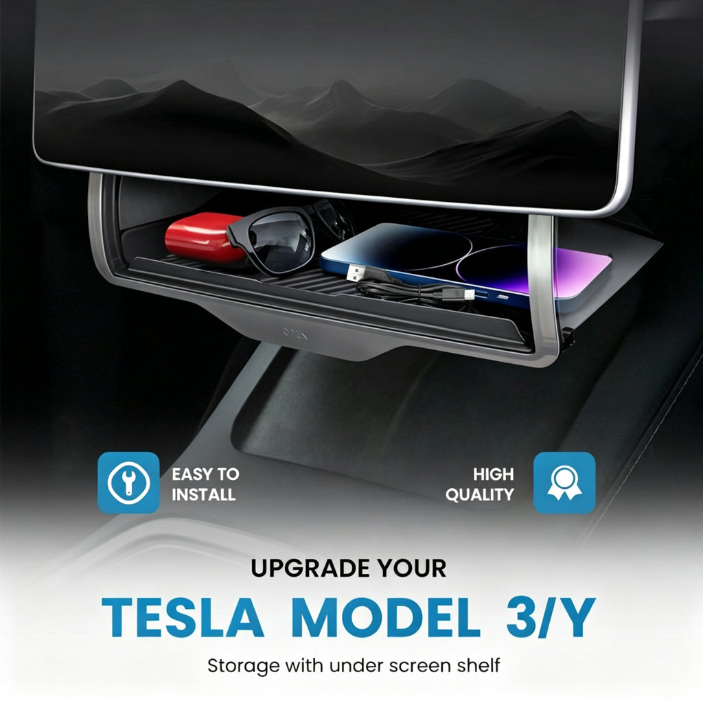 Model 3/Y Hidden Foldable Central Control Screen Lower Storage Box for Tesla