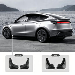 No-Drill Front & Rear Fender Mud Flaps for Tesla Model Y Juniper 2025+（4 PCS）