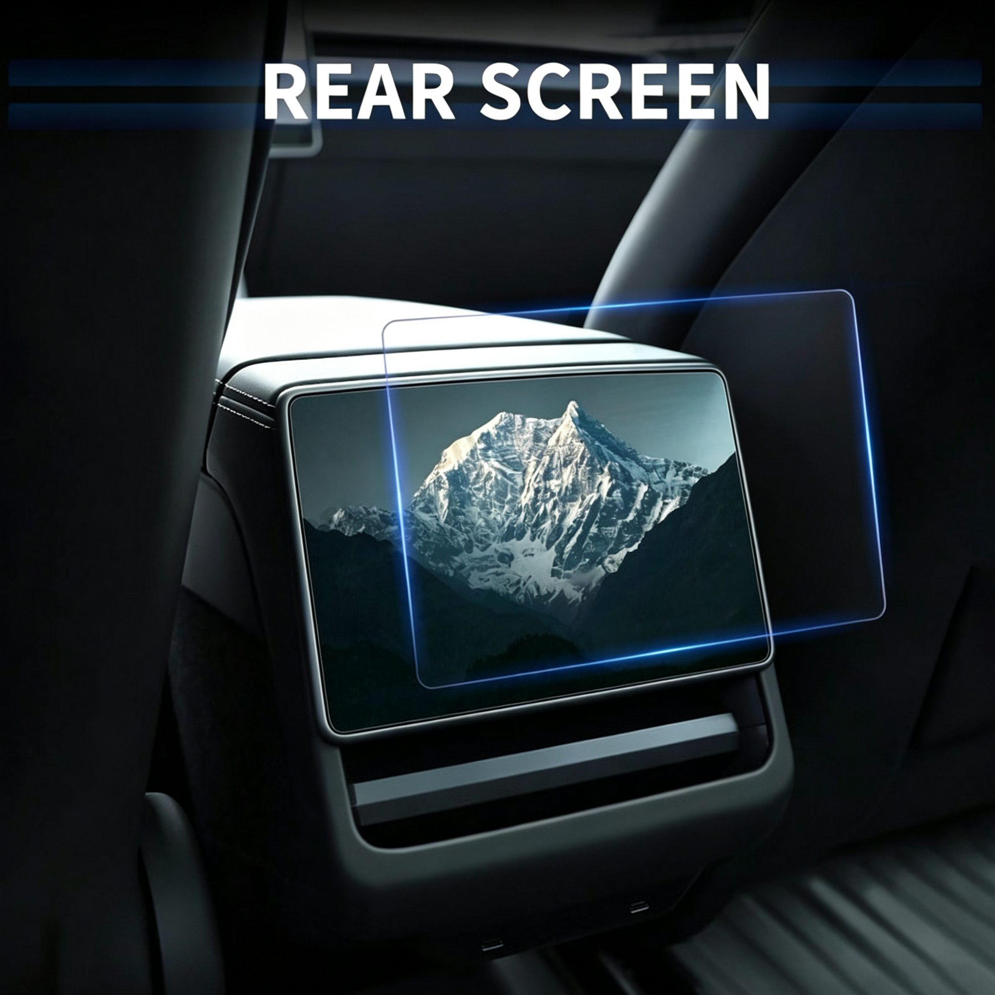 16" Front & Rear 9H Tempered Glass Screen Protector for Tesla Model Y Juniper 2026+