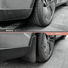 No-Drill Front & Rear Fender Mud Flaps for Tesla Model Y Juniper 2025+（4 PCS）