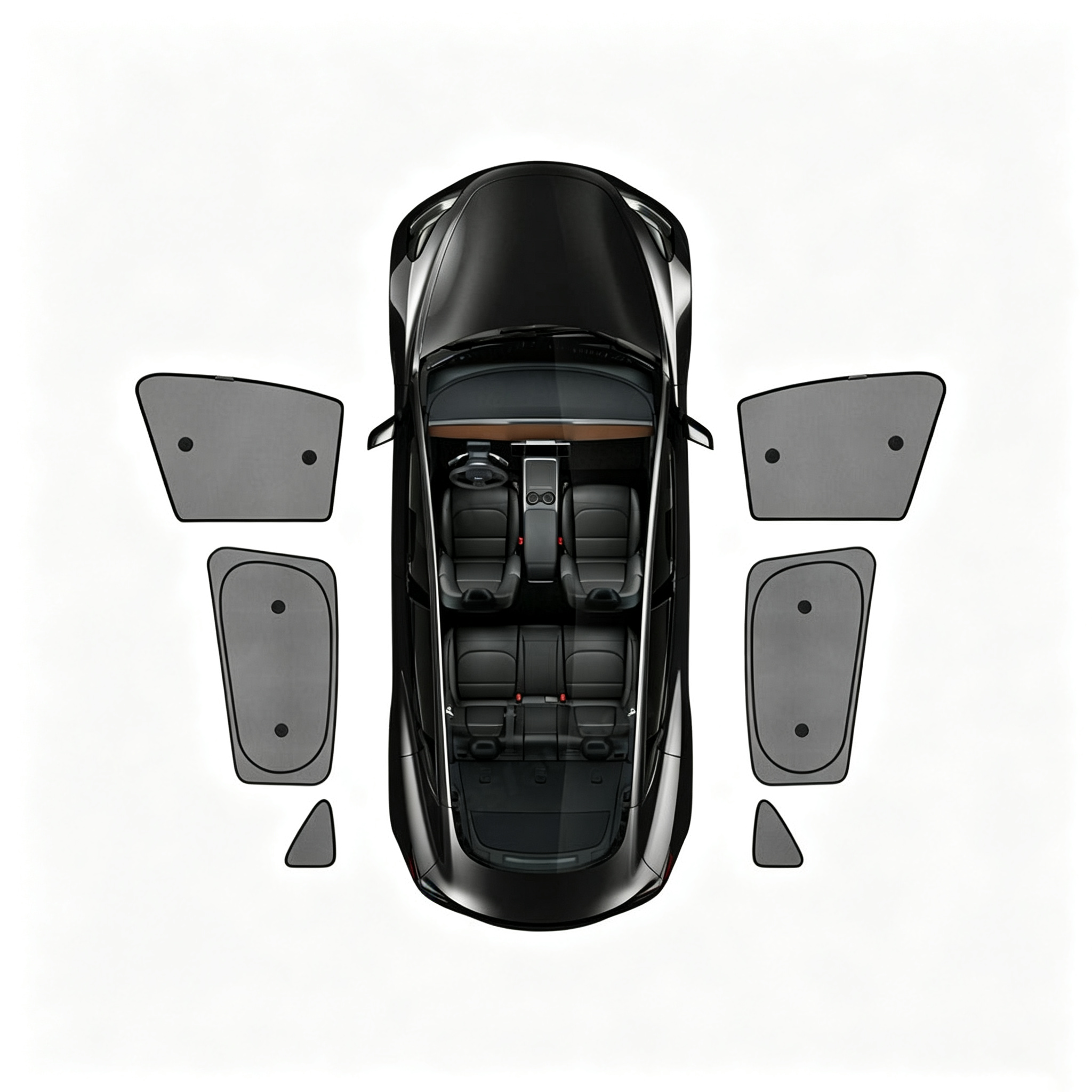 Model Y Mesh Side Window Sunshade - Whole Car Sun Visor (2020-2025)