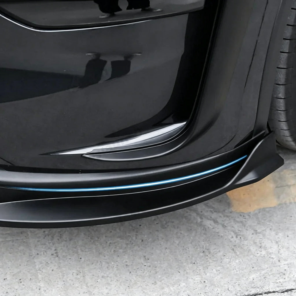 3-Piece Front Lip Spoiler & Fog Light Trim & Split-Type Side Skirts for Tesla Model Y Juniper 2025+