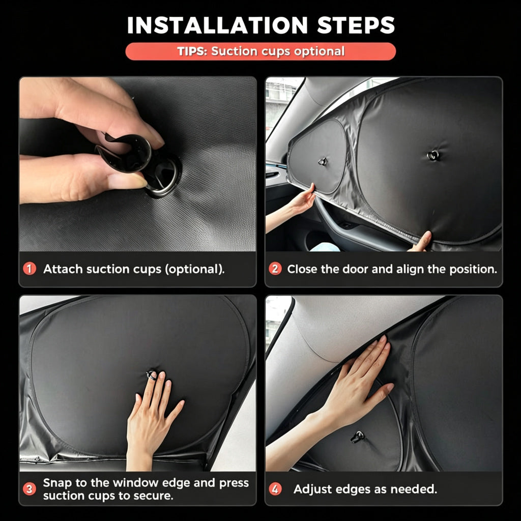 Privacy & Thermal Insulation Sunshade Curtains for Tesla Model Y Juniper 2025+