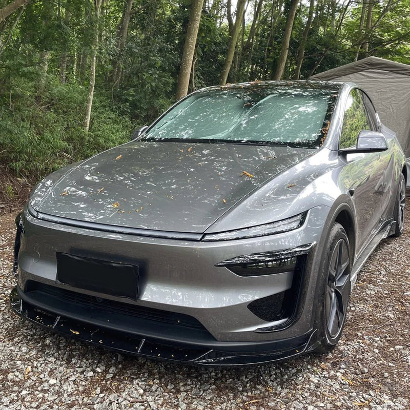 3-Piece Front Lip Spoiler & Fog Light Trim & Split-Type Side Skirts for Tesla Model Y Juniper 2025+