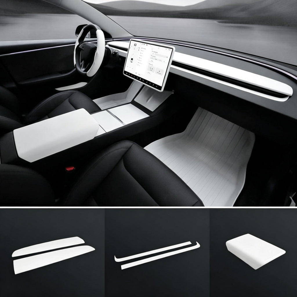 White Interior Upgrade Kit for Tesla Model 3 Highland 2024+