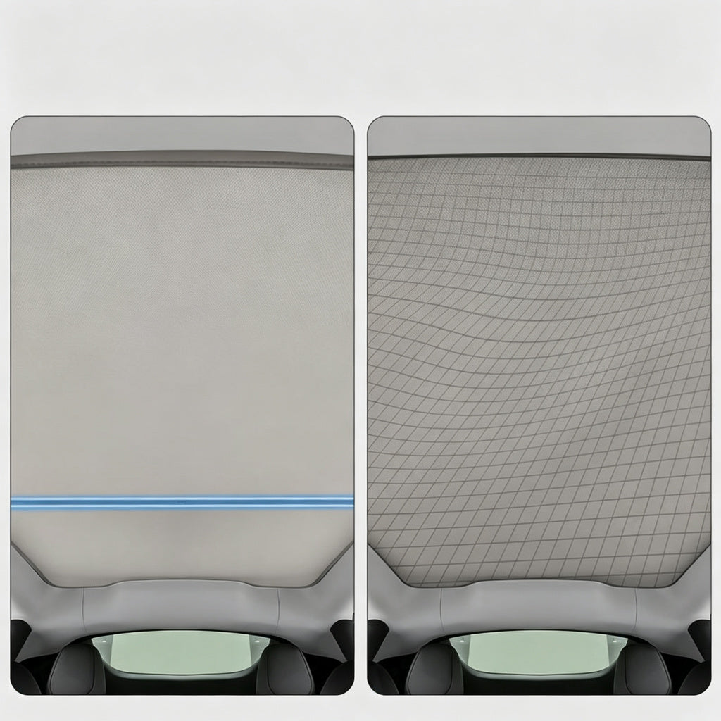 Split Nano Ice Crystal Glass Roof Sunshade for Tesla Model Y Juniper 2025+