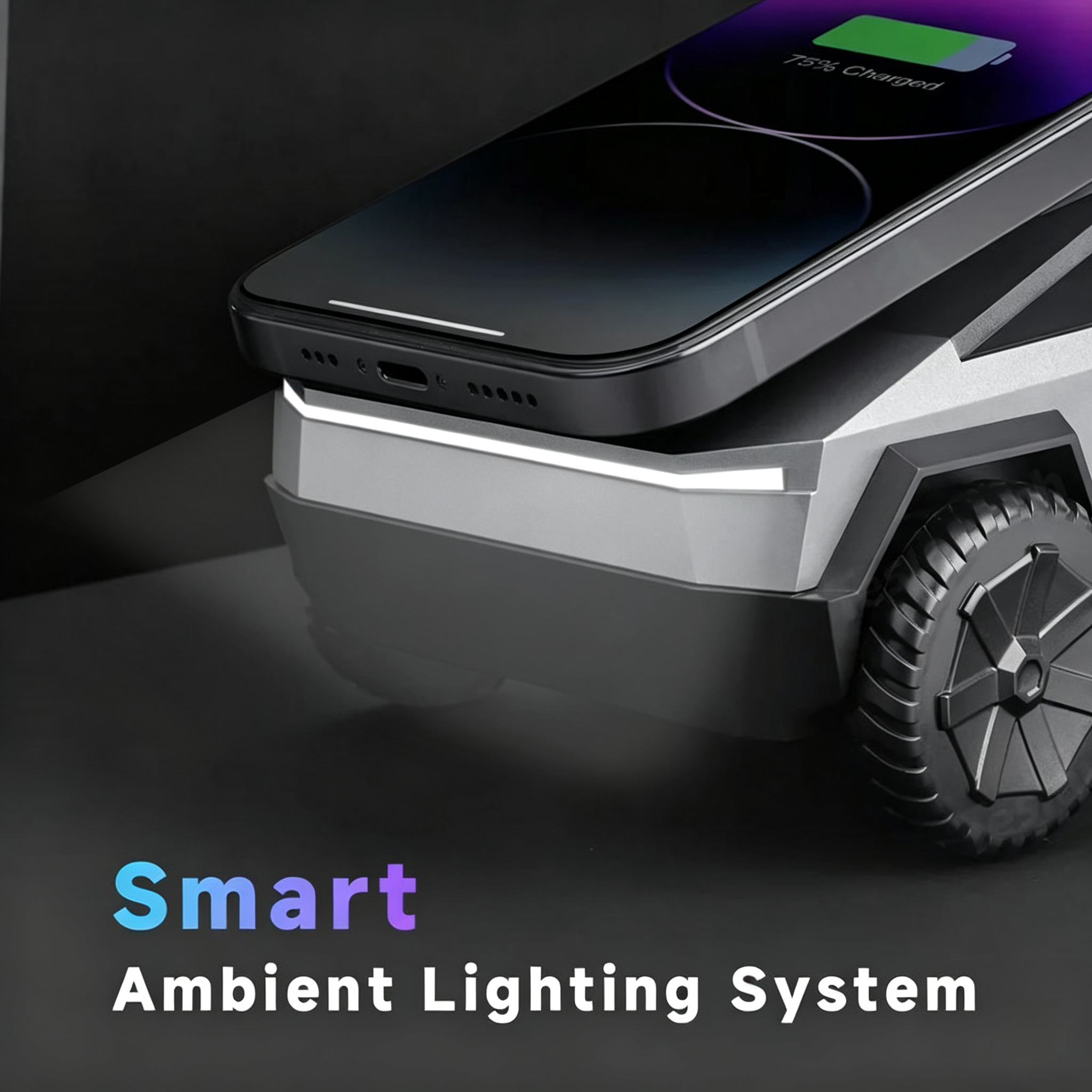 Cybertruck Wireless Charger 3-in-1 Charging Stand for All Cars