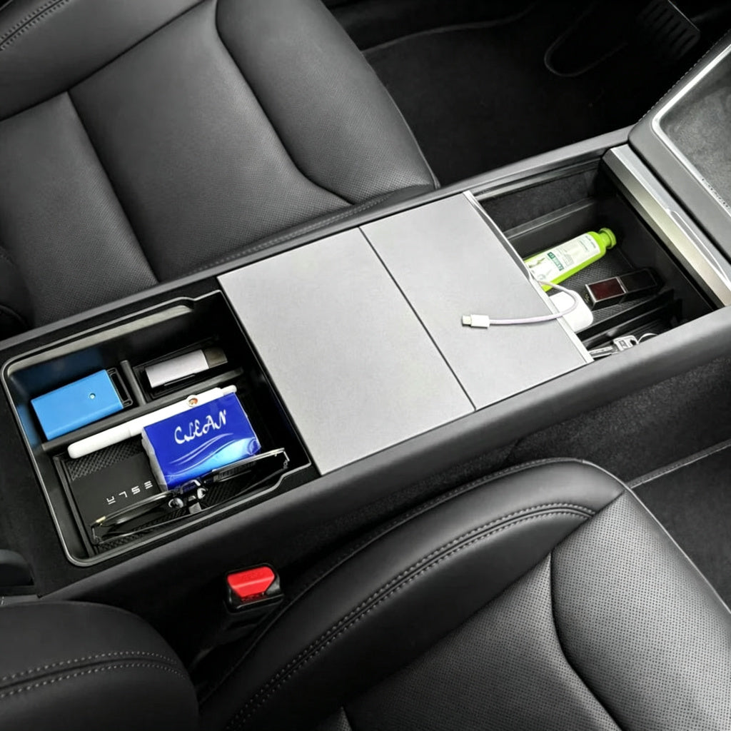 Center Console Organizer and Armrest Box for Tesla Model Y Juniper 2025+