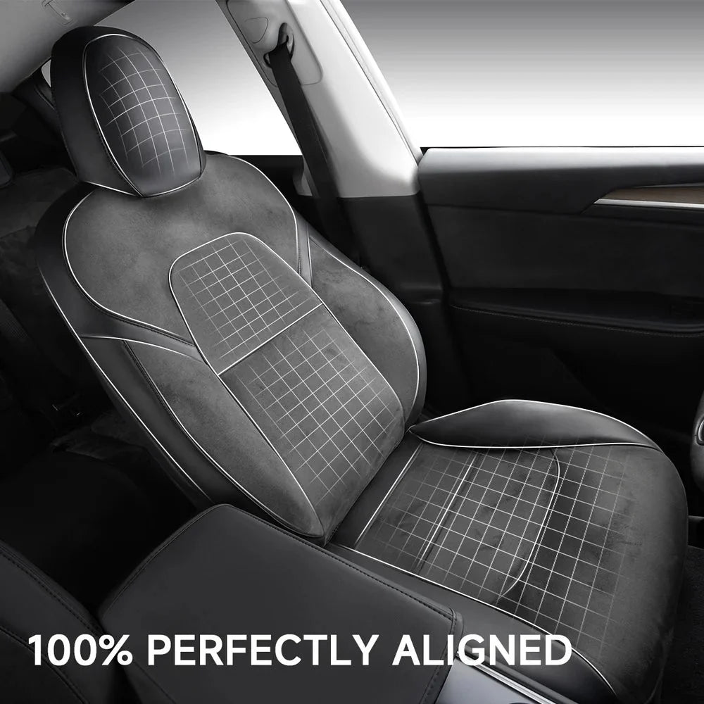 Alcantara All-Inclusive Seat Cover for Tesla Model 3 (2018-2025+) / Model Y (2021-2025+) - T-Launch