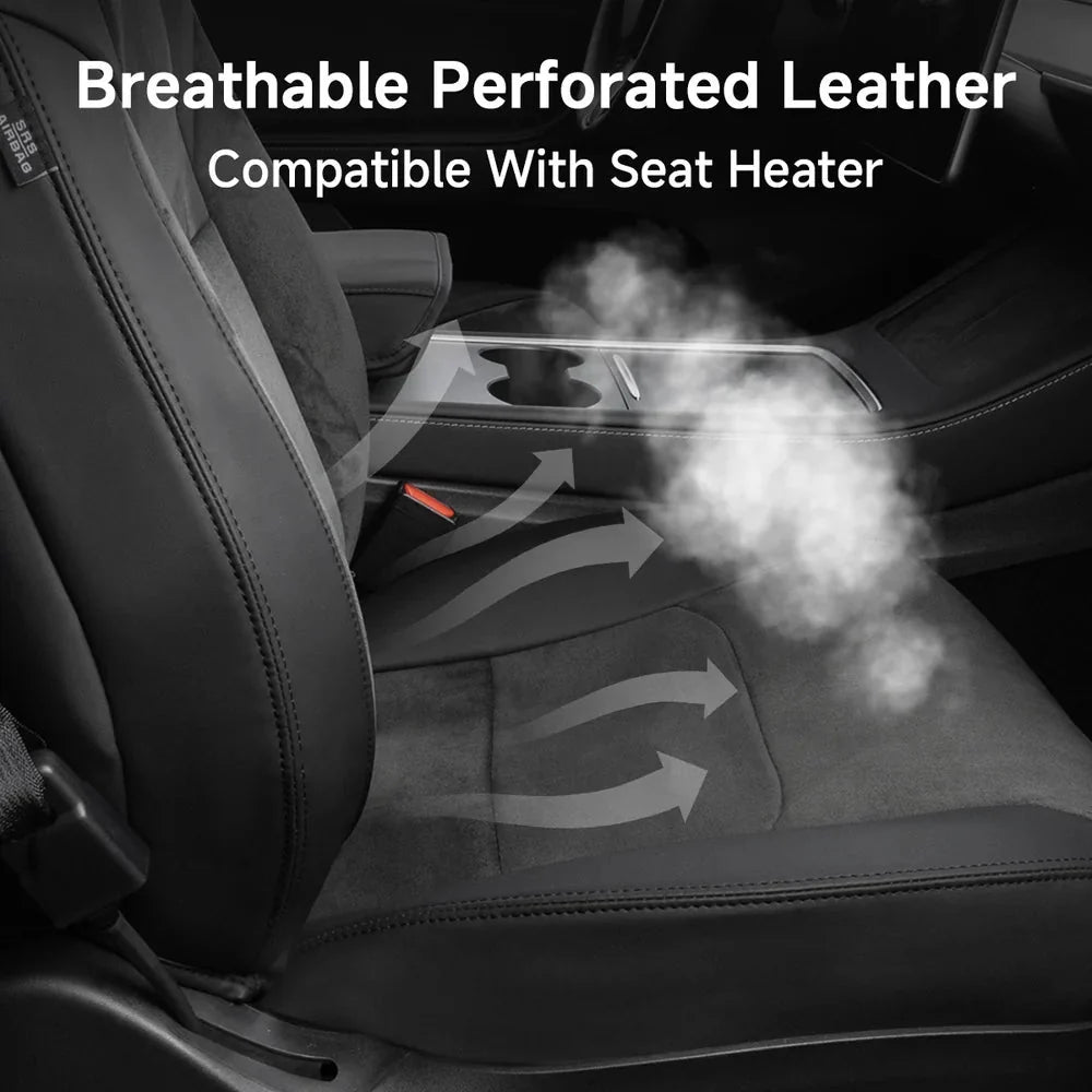 Alcantara All-Inclusive Seat Cover for Tesla Model 3 (2018-2025+) / Model Y (2021-2025+) - T-Launch