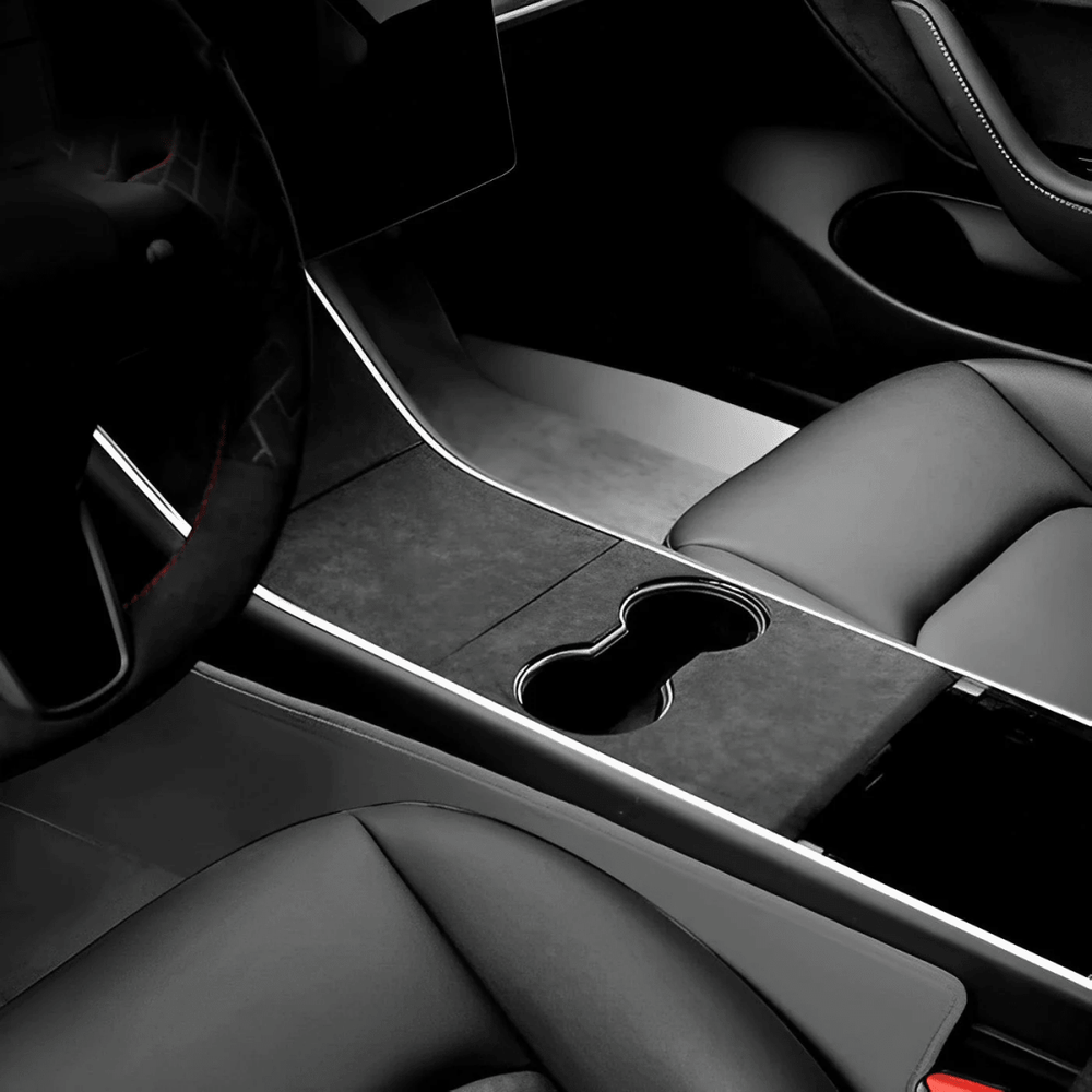 Alcantara Center Console Sticker Cover For Tesla Model 3/Y (2017-2023) - T-Launch