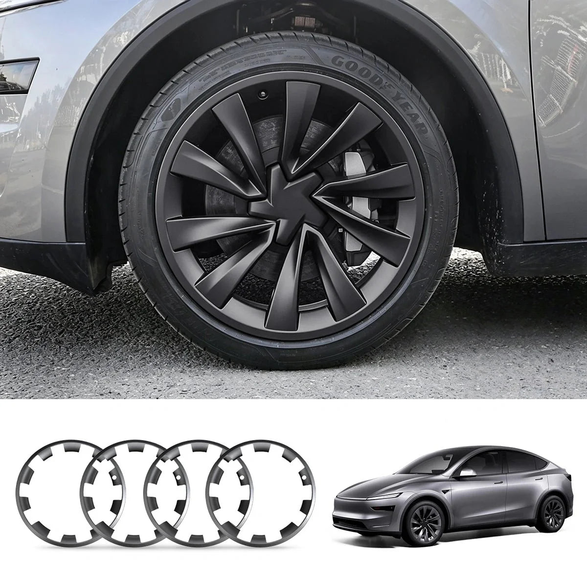 All-in-one Rim Protector for Tesla Model Y Juniper 20’’ Helix 2.0 Wheels - T-Launch