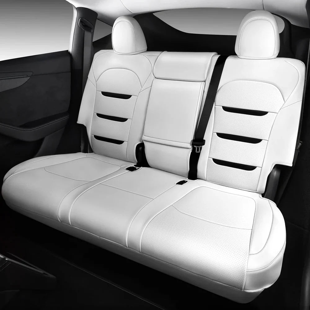 All-Inclusive Seat Cover for New Tesla Model Y Juniper Premium 2025+ (3-Lined Insignia With Launch Series Embroidery Logo) - T-Launch