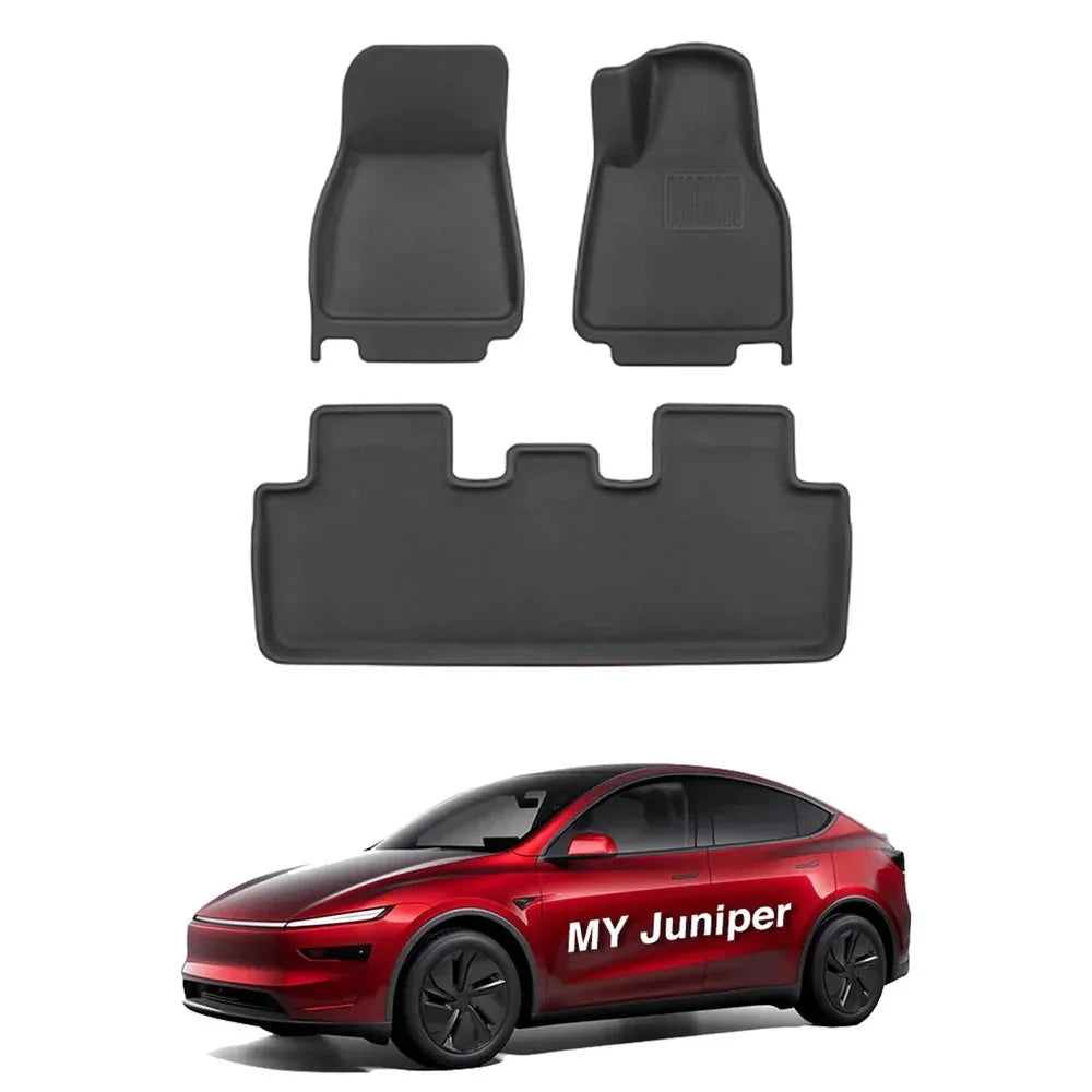 All Weather XPE Interior Floor Mats Cargo Liners Set for Tesla 2025+ Model Y Juniper - T-Launch