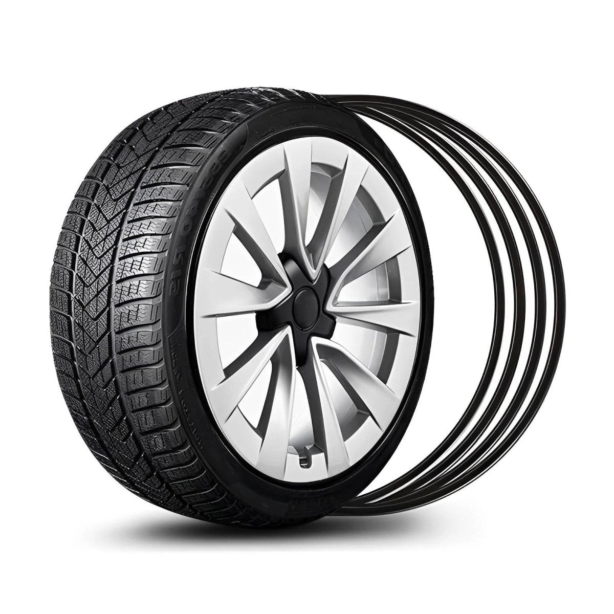 Aluminum Alloy Wheel Rim Protectors for All Tesla Models 3/Y/S/X (4 PCS)