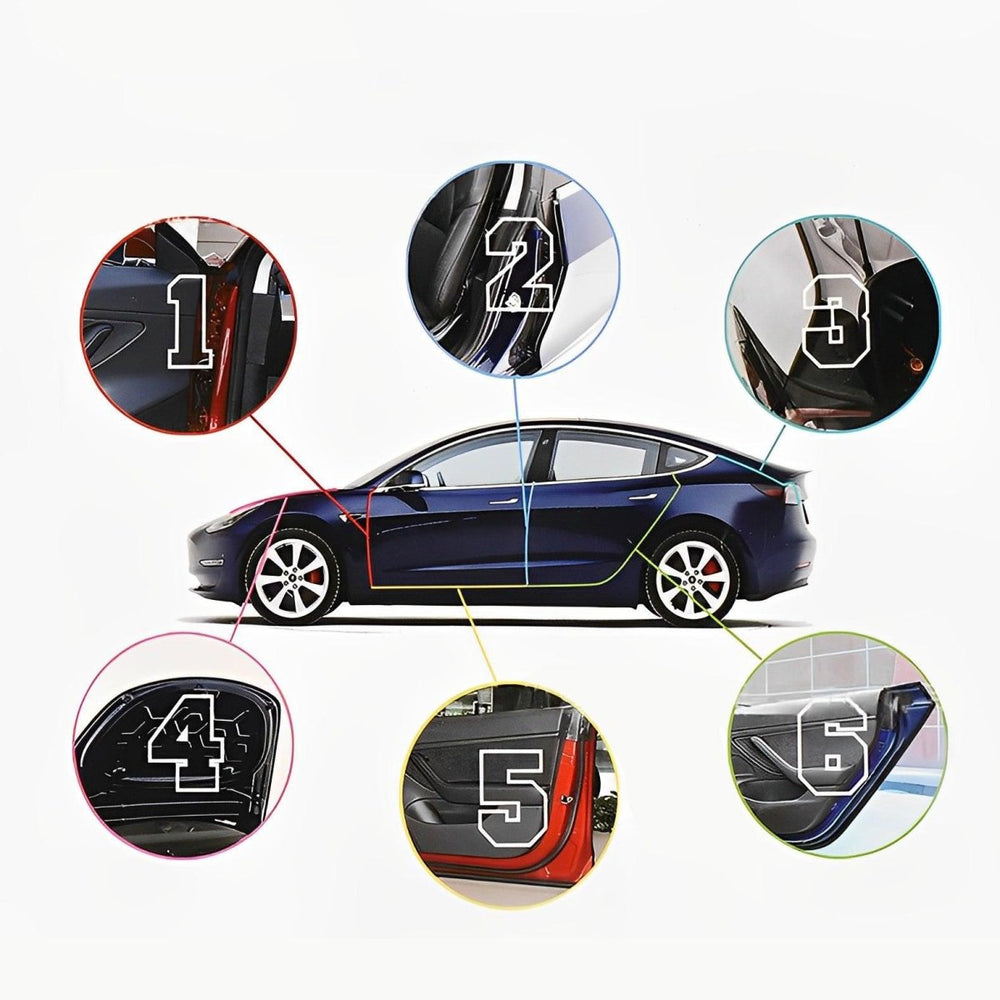 Door Seal Kit Soundproof Wind Noise Reduction Kit For Tesla All Models - T-Launch