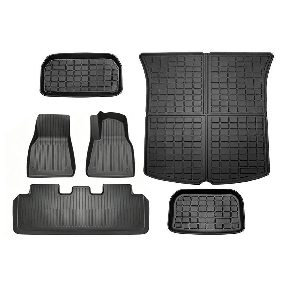 Model Y All-Weather Floor Mats Full Set Trunk Mat Cargo Mat Frunk Cargo Liner for Tesla(2020-2024) - T-Launch