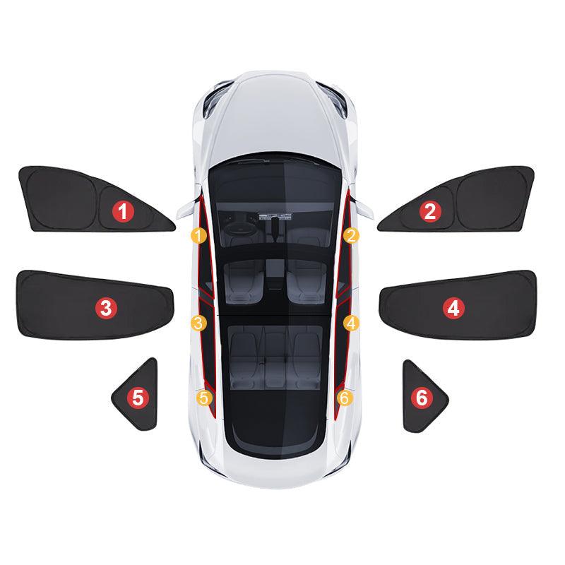 Model Y(2020-2024) Thermal Insulated Windows Sunshades for Tesla/ Privacy Curtains for Tesla Car Sun Visor and Privacy Protector - T-Launch