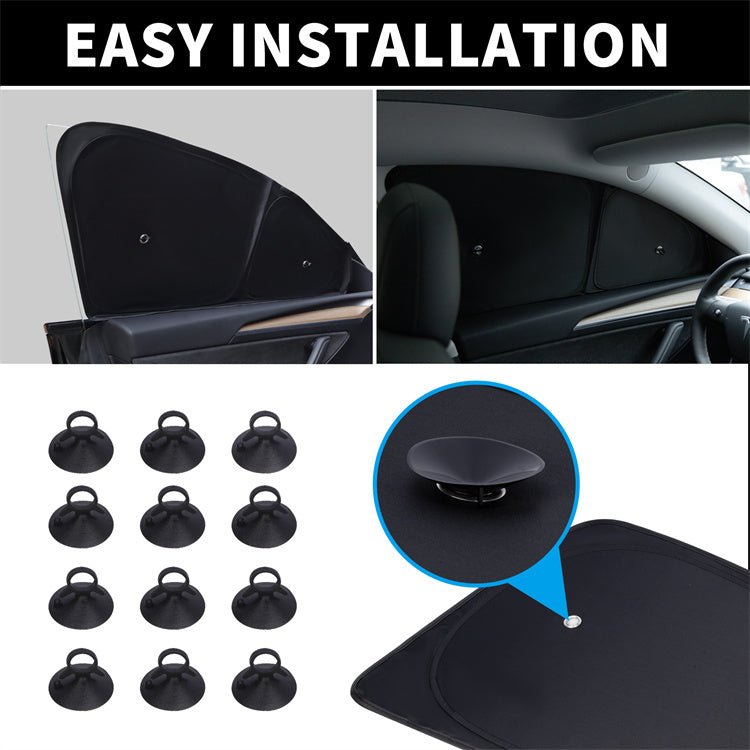 Model Y(2020-2024) Thermal Insulated Windows Sunshades for Tesla/ Privacy Curtains for Tesla Car Sun Visor and Privacy Protector - T-Launch