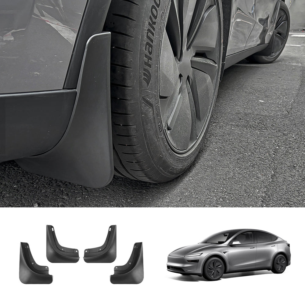 No-Drill Front & Rear Fender Mud Flaps for Tesla Model Y Juniper 2025+（4 PCS） - T-Launch